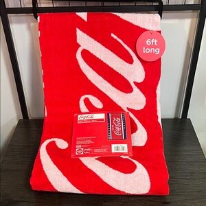 Coca Cola Bold Red and White Towel